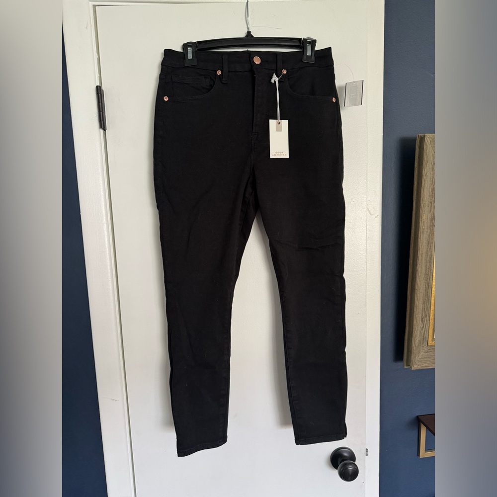 Good American Good Curves Black Ankle Jeans size 10/30